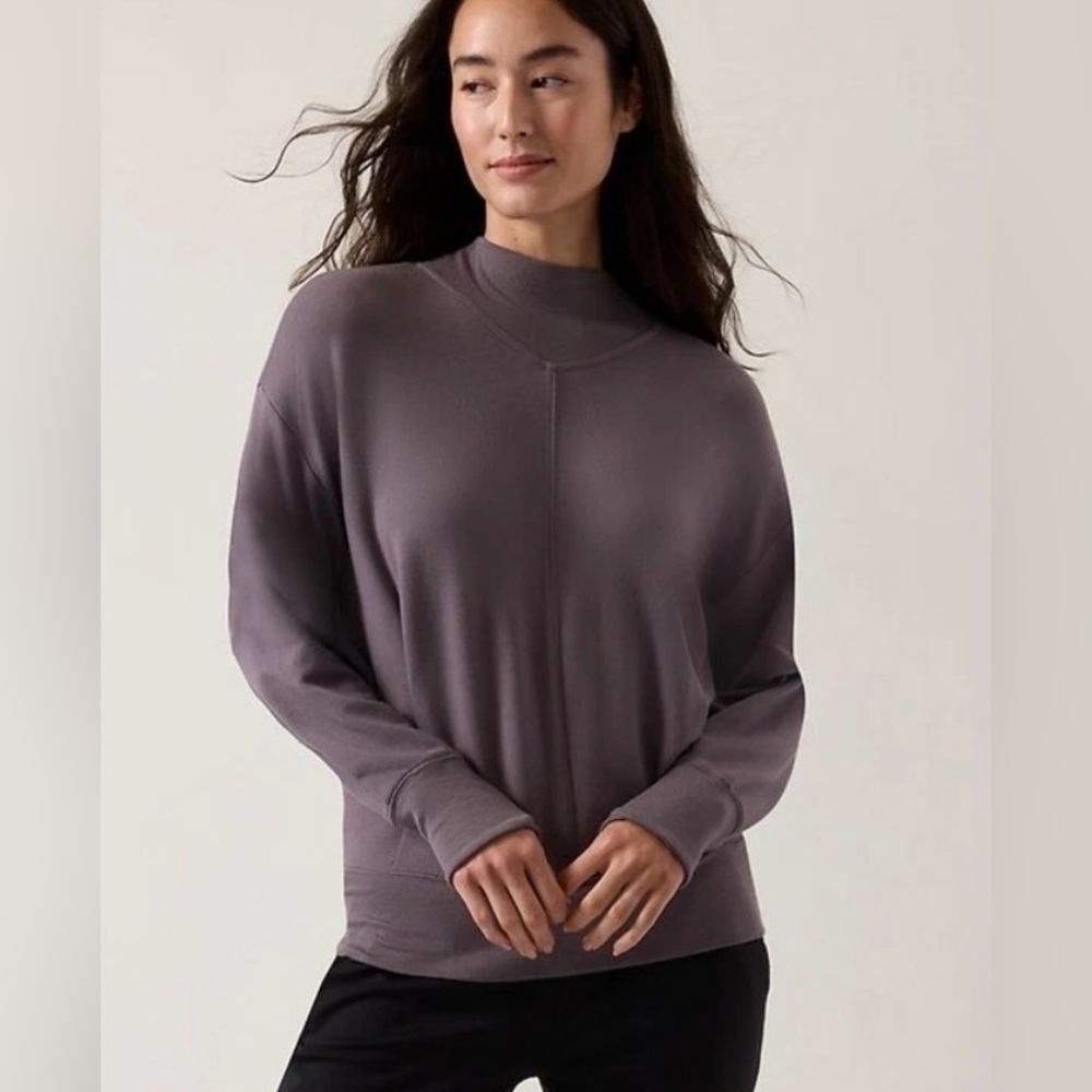 Athleta Apollo Crewneck Lavender Purple shirt top size XS - Picture 2 of 6